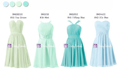 Blue & Green Mismatched Beaching Party Dresses - Seaside Wedding Inspiration (MM76)