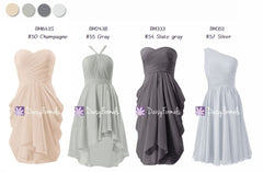 Lovely Mix & Match Bridesmaids Dress - Shades of Grey & Champagne (MM78)