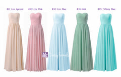 Long mix match strapless bridesmaids dress strapless mismatched party dress (bm10824l)