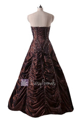 Long Dark Currant Stunning Princess Prom Dress (PR0041)