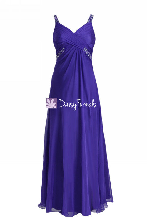 Sexy mystery purple prom dress long majorelle blue cutout party dress (pr28191)