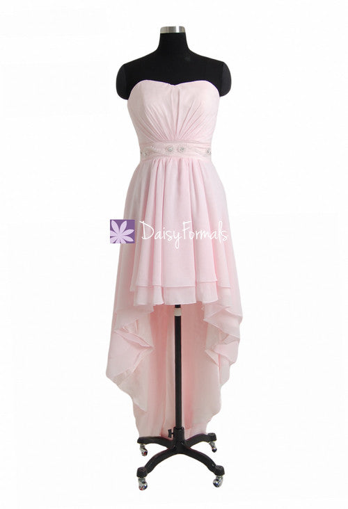 High-low fancy dress stylish party dress ice pink cocktail dress prom dress evening dress (pr28258)