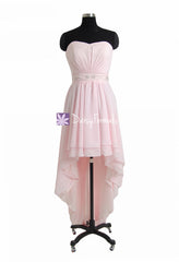 High-low fancy dress stylish party dress ice pink cocktail dress prom dress evening dress (pr28258)