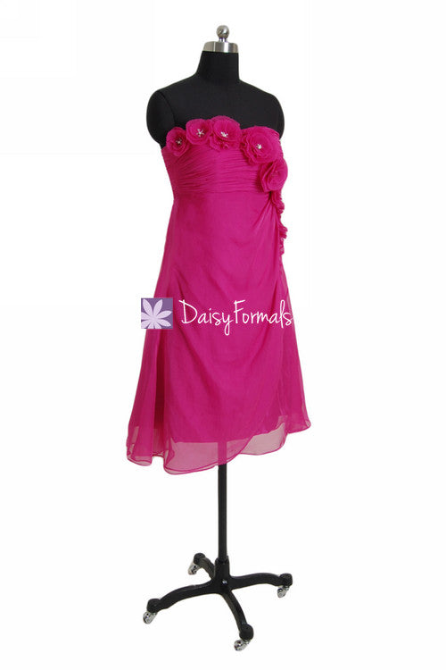 Beautiful Fuchsia Prom Dress Chic Short Chiffon Summer Party Dress Gra DaisyFormals-Bridesmaid and Formal Dresses in 59+ Colors Beautiful Fuchsia Prom Dress Chic Short Chiffon Summer Party Dress Gra DaisyFormals-Bridesmaid and Formal Dresses in 59+ Colors
