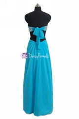 Malibu Blue Prom Dress Flirty yet Cute Party Dress with Cutouts Opening (PR28512)