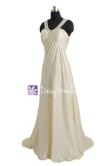 Embroidered Silk-like Satin Prom Dress Long Beaded Formal Dress Evening Dress (PR28623)