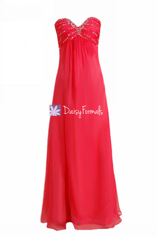Sophisticated Red Party Dress Long Red Evening Dress for Special Occasions (PR29040)