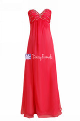 Sophisticated red party dress long red evening dress for special occasions (pr29040)