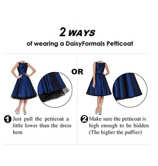 DaisyFormals® Women's 50s Vintage Rockabilly Petticoat Tutu -14 Color (PT001)