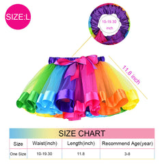Unicorn Rainbow Tutu Skirt Set (11 Pack) for Girls Unicorn Themed Birthday Party（3-8 Years）