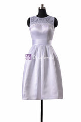 Modest white elegant wedding party dress little white lace party dresses (wd2422atc)