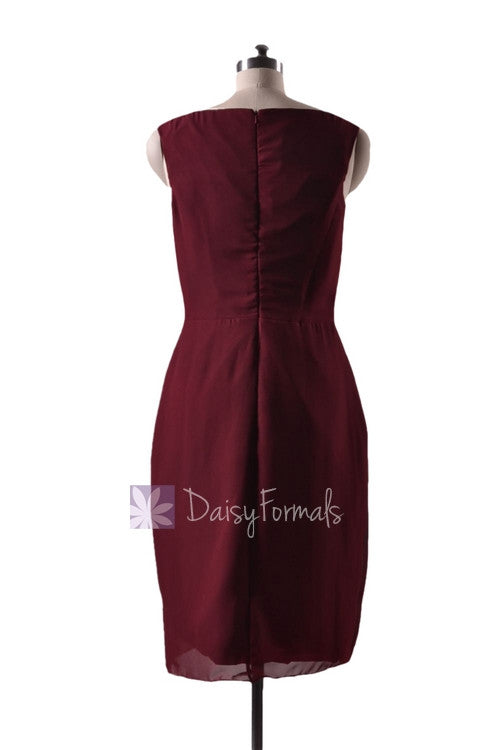In Stock,Ready To Ship - Short Knee Length Sheath V-Neck Red Bridesmaid Dress(BM266) - (Falu Red) DaisyFormals-Bridesmaid and Formal Dresses in 59+ Colors In Stock,Ready To Ship - Short Knee Length Sheath V-Neck Red Bridesmaid Dress(BM266) - (Falu Red) DaisyFormals-Bridesmaid and Formal Dresses in 59+ Colors