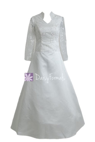 Long Sleeves Wedding Dresses Long Sleeves Lace Wedding Dresses (GSM013)