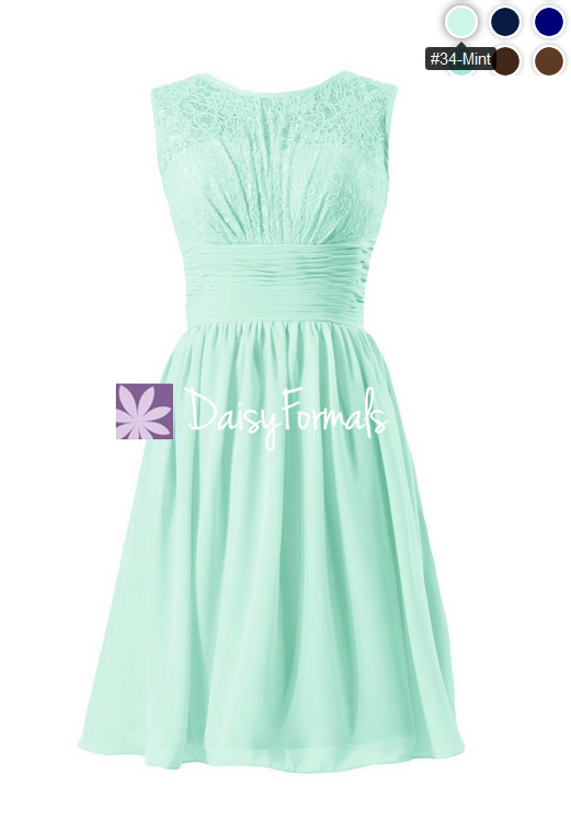 Short Mint Lace Bridal Party Dress Mint Green Vintage Chiffon Formal D DaisyFormals-Bridesmaid and Formal Dresses in 59+ Colors Short Mint Lace Bridal Party Dress Mint Green Vintage Chiffon Formal D DaisyFormals-Bridesmaid and Formal Dresses in 59+ Colors