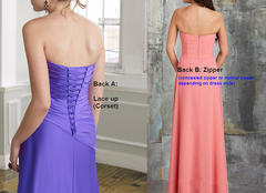 Eggplant Chiffon Bridesmaids Dress Byzantium Mix-Match Long Party Dress (MM153)